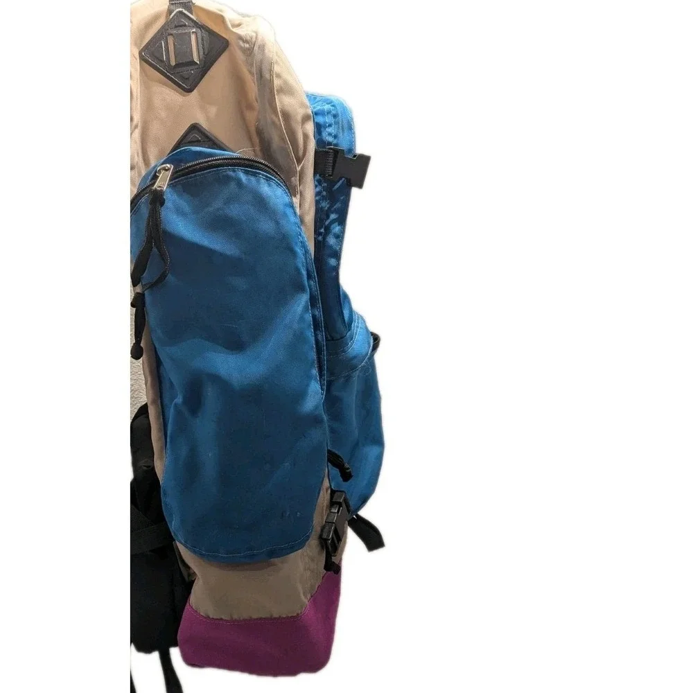 Vintage Kelty  Snipe Backpack Blue Pink Hiking Daypack 90s Korea